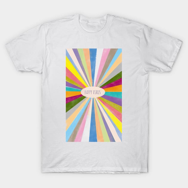 Happy virus rainbow T-Shirt by The world through children's eyes